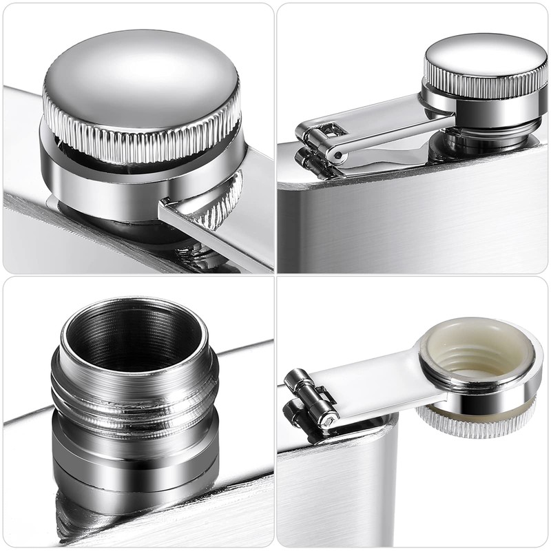Honeydak 20 Pcs 8 oz Hip Flask for Liquor Stainless