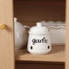 HAOTOP Garlic Keeper with Lid, Ceramic Mini Garlic Saver Container