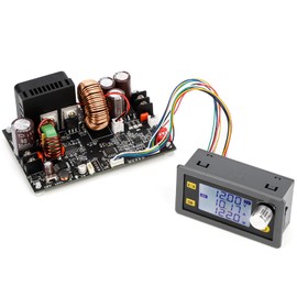 DROK CNC DC Buck Converter with Meter, 6-70V to 0-60V 20A 1200W, DC 5V 9V 12V 24V 36V 48V 60V Fixed Output Voltage, Adjustable Power Supply Voltage Regulator Step Down Module