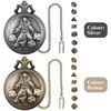 DND Wizard Pocket Watch Shell Case with Chain & Dice