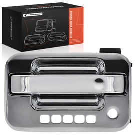 A-Premium Front Left Driver Side Exterior Door Handle with Keyhole Compatible with Ford F-150 F150 2004-2014 & Lincoln Mark LT 2006-2008, Chrome, Replace# 6L3Z1522405ABCH