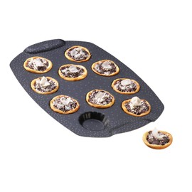 Tefal PerfectBake Mini J5735002 10 Mini Tart Tart Tin, Non-Stick Coating, Recycled and Recyclable Aluminium, Good Gold, PerfectBake Mini J5735002