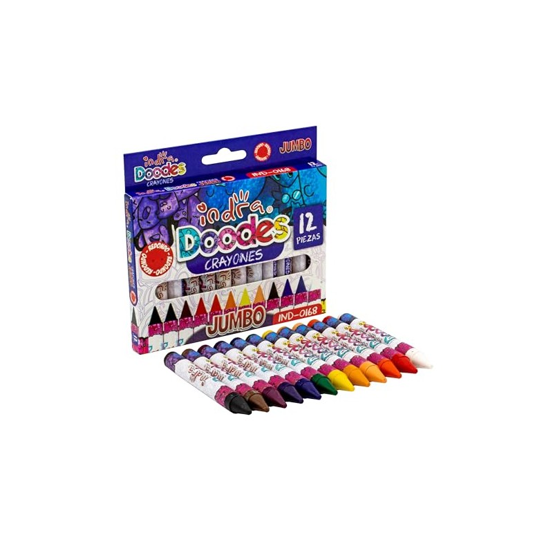 set 12 crayones redondos jumbo IND-0168