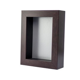 CountryArtHouse 5x7 Brown Shadow Box Frame with A 1 3/4" Usable Depth Includes Silver Acid-Free Backing, UV Resistant Acrylic, & Hanging Hardware