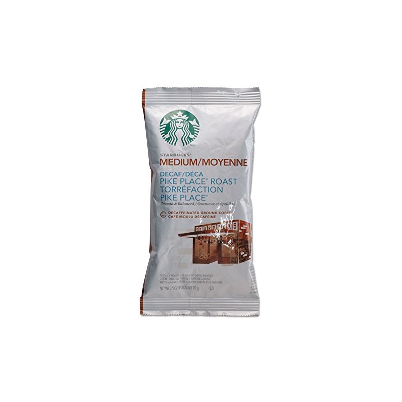 Starbucks 11023061 Coffee, Pike Place Decaf, 2 1/2 oz Packet,