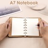 Notizbuch A7 Kleines mit Lederumschlag, Ringbuch A7, Notizbuch Klein, 6