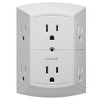 Fosmon 6-Outlet Wall Plug, Six Plug Outlet Adapter, Multiple 6