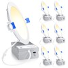 Ensenior 6 Pack 6 Inch LED Recessed Light, Dimmable, 3000K-5000K