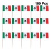 NUOBESTY 100pcs Mexico Flag Mexican Toothpicks Flags Small Toothpick Cocktail