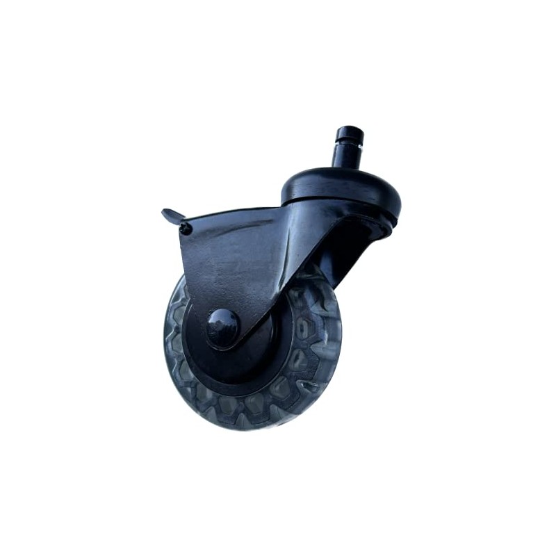 ACE 2 Pack Upgraded 3" Clear Caster Wheel with Brake