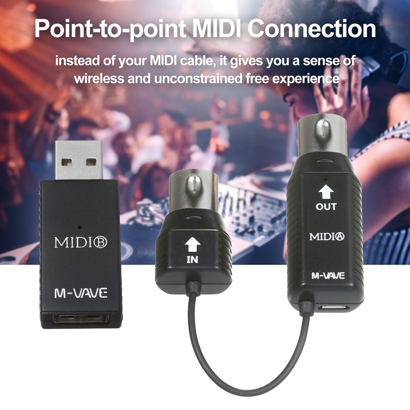 M-VAVE MS1 Mini Wireless Transmission System MIDI System MIDI Wireless