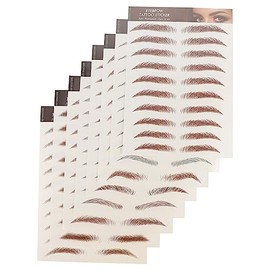 Beavorty Instant Full Natural Brows 8 Sheets Eyebrow Stickers Brow Tint Waterproof Suitable for All Face