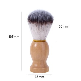 Shaving Brush for Wet Shave, Wooden Handle Soft Bristle Shaving Brush Gift for Bearded Man, Vinyl Record Cleaner Brush