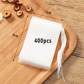 400 Pieces Tea Filter Bags Drawstring rawstring Loose Leaf Tea Filter Bags for Loose Tea, Coffee, Herb Lavender, DIY Spice Seasoning