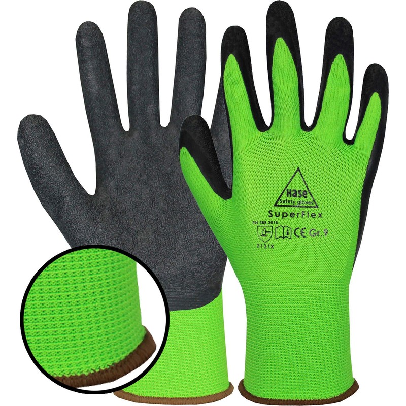 10 Pairs of Hare Superflex Assembly Gloves Work Gloves with