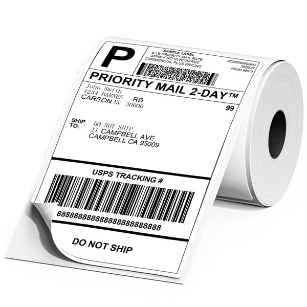 [ 1x500 pcs] 4"x6" Thermal Transfer Shipping Labels Paper,1 in