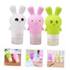 Beatifufu 3pcs Bottle Rabbit Shampoo Silicone Squeeze Bottle Lotion Squeeze