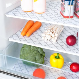 Shelf and Drawer Liner for Kitchen Cabinet,Refrigerator Liners Fridge Liners for Glass Shelves No Adhesive Washable Keep Fruits Vegetables Fresh Absorbent Refrigerator Mats-18in x 20FT
