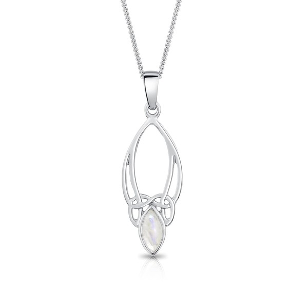 DTPsilver® 925 Sterling Silver Necklace - Celtic Knot Pendant with