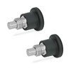 Ganter Normelemente GN 822.7-6-M10-B 7-6-M10-B Latching Bolts Small Design Black
