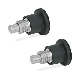 Ganter Normelemente GN 822.7-6-M10-B 7-6-M10-B Latching Bolts Small Design Black Thread d2: M10 Pack of 2