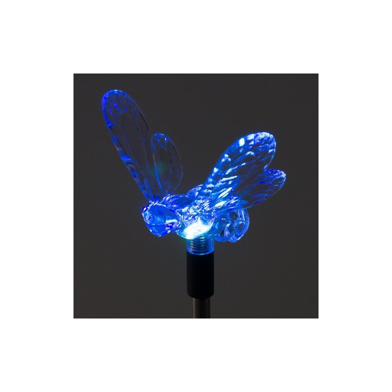(2 Pack) Solar Color Changing Outdoor Garden Pathway Stake LED