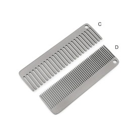 Peine de titanio puro para hombres y mujeres, peine de dientes finos para rizos, cepillo antiestático con acabado satinado, cepillo compacto de aseo d