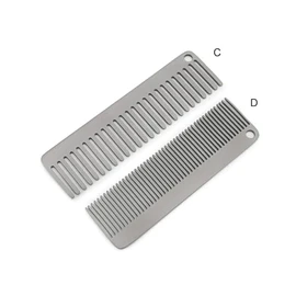 Peine de titanio puro para hombres y mujeres, peine de dientes finos para rizos, cepillo antiestático con acabado satinado, cepillo compacto de aseo d