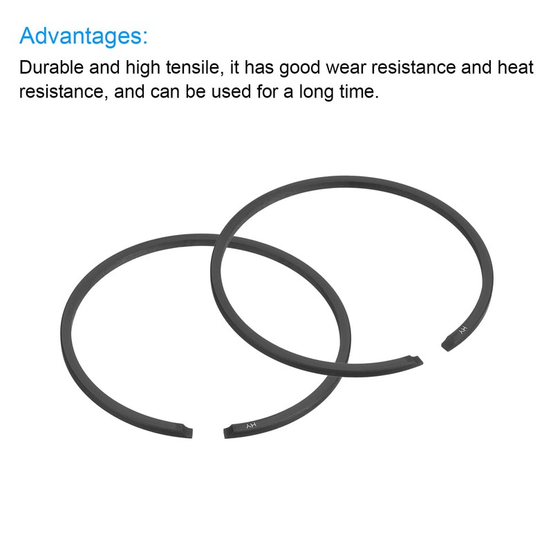 sourcing map Piston Ring Set, 2Pcs 44mm x 2mm Standard
