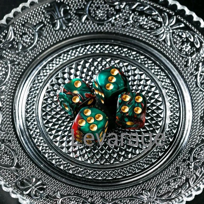 Levarage 0019 Marble Red Green Yellow Dice Size 1.5cm Square
