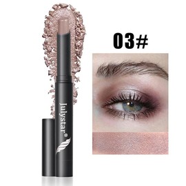 Long Lasting Shimmering Eyeshadow Stick, High Pigmented Metallic Eye Shadow, Glittering Highlighting Stick for Eye Makeup, Sequin Eye Shadow, Christmas Summer Gift - Color: Lavender, Specification: 1 Count