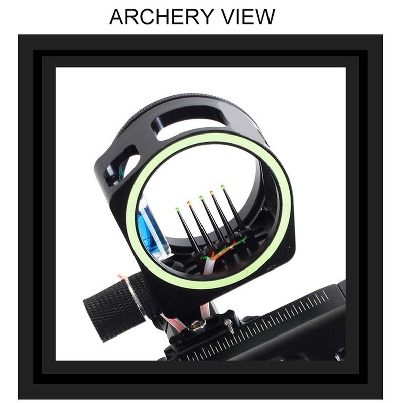 5 Pin Bow Sight Long Bar Wrapped Compound Bow Sight