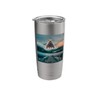 UFO Hovering Over Misty Lake Stainless Steel Insulated Tumbler