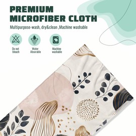 JLSTK Plant Shells Leaves Bath Hand Towels Absorbent Abstract Boho Art Decorative Hand Towels for Bathroom Kitchen Home Spa Hotel Yoga,Bathroom Decor Accessories Gifts for Women Man 14"x28"