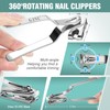 Popular Wide Jaw Opening Toenail Clippers with Catcher & 360°Rotary