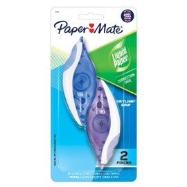 Paper Mate Liquid Paper Dryline Grip Correction Tape (Pack of 12)