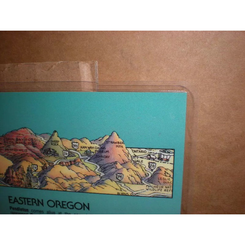 Laminated Poster Map Pacific Northwest - Unique Media, Artistic Illustration