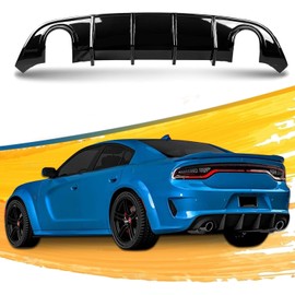 GGsmdick Charger Rear Diffuser Compatible with 2015-2023 Dodge Charger Diffuser SRT Rear Lip Bumper Diffuser Rear Valance Diffuser Non Wide-Body Model