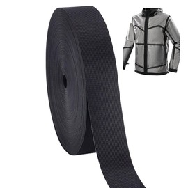 AHANDMAKER 65.61 ft x 0.8 Inch Fabric Heat Sealing Tape Waterproof for Iron-On Seam Sealing Fabric Tape Repair Tape Heat Resistant Fabric Tape for Jackets Raincoats Black