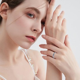 URONE Sterling Silver Sunflower Spinner Ring - Women's Anxiety Ring & Fidget Jewelry - Size 7