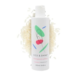 Shampoo Sin Sulfatos y Parabenos Natural | Enriquecido con Aceite de Germen de Arroz | Cuidado del Cabello - Mayor Concentración de Vitamina E | Aroma Rice Soufflé | Para Cabello Seco | RICE & SHINE