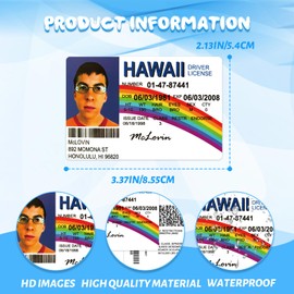 Prank Fake Mclovin ID Card 2Pack Funny Driver License Pranks and Joke Gifts for Adults Superbad Costume Props