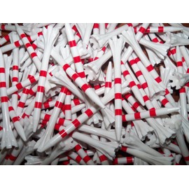 Champ 2-3/4" My Hite FLYtee White/Red Stripe Golf Tee, 100 Count