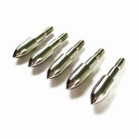 12PCS Archery Arrow 100 Grain Field Tips ID 6.2mm/.246" Screw-in Arrow Points Bullet-Shaped for Hunting Training Shooting Practice