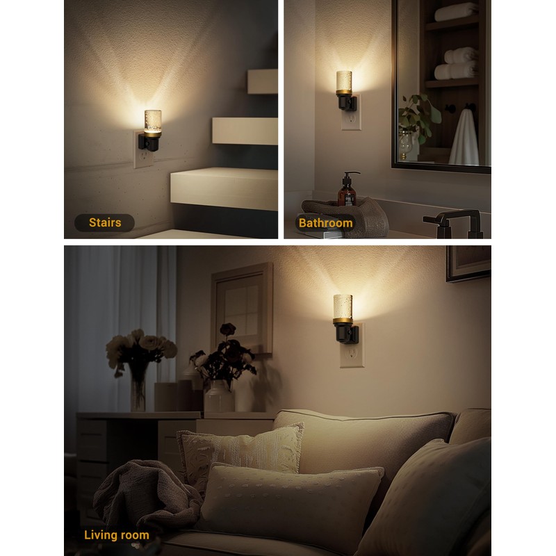 JandCase Night Light, Dimmable Night Lights Plug into Wall, Auto