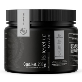 Level Up Creatina – Creatina Monohidratada Micronizada para Energía Mental y Rendimiento Físico – Fuerza, Recuperación Muscular y Claridad Cognitiva – 250 g (50 Porciones)