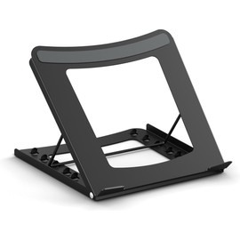 Worktrainer - Laptop Stand - ABM. 22.5 x 22.5 x 20 cm - Foldable - Black
