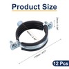 uxcell 12 Pcs Split Ring Pipe Hanger, 63mm/2.5inch Adjustable Pipe