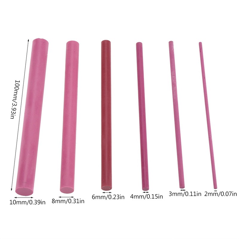 6 PCS 3000 Grits Ruby Polishing Oil Stone Sharpener Sharpening