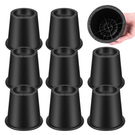 MCXYEM Bed Riser/Furniture Lift Bed/Bed risers/Furniture Lifter/Table risers/Frame Risers Create Under Bed Storage Heavy Duty for Furniture Height Adjustment Round Black (9 Pack, New 4 Inch)